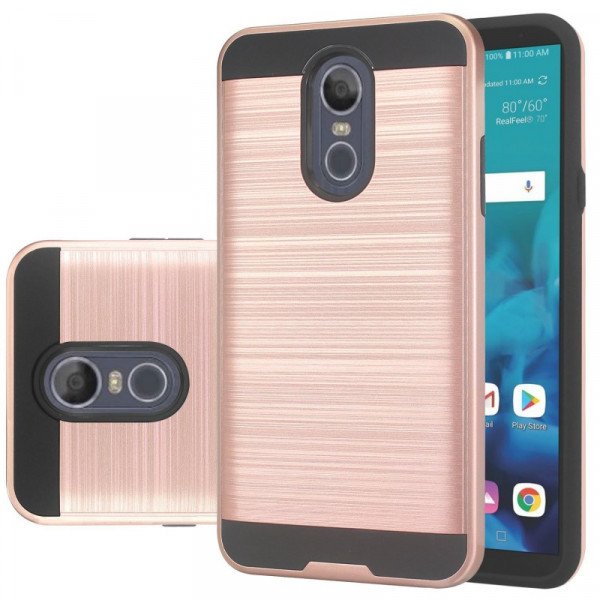 Wholesale LG Stylo 4 / Stylus 4 Armor Hybrid Case (Rose Gold)